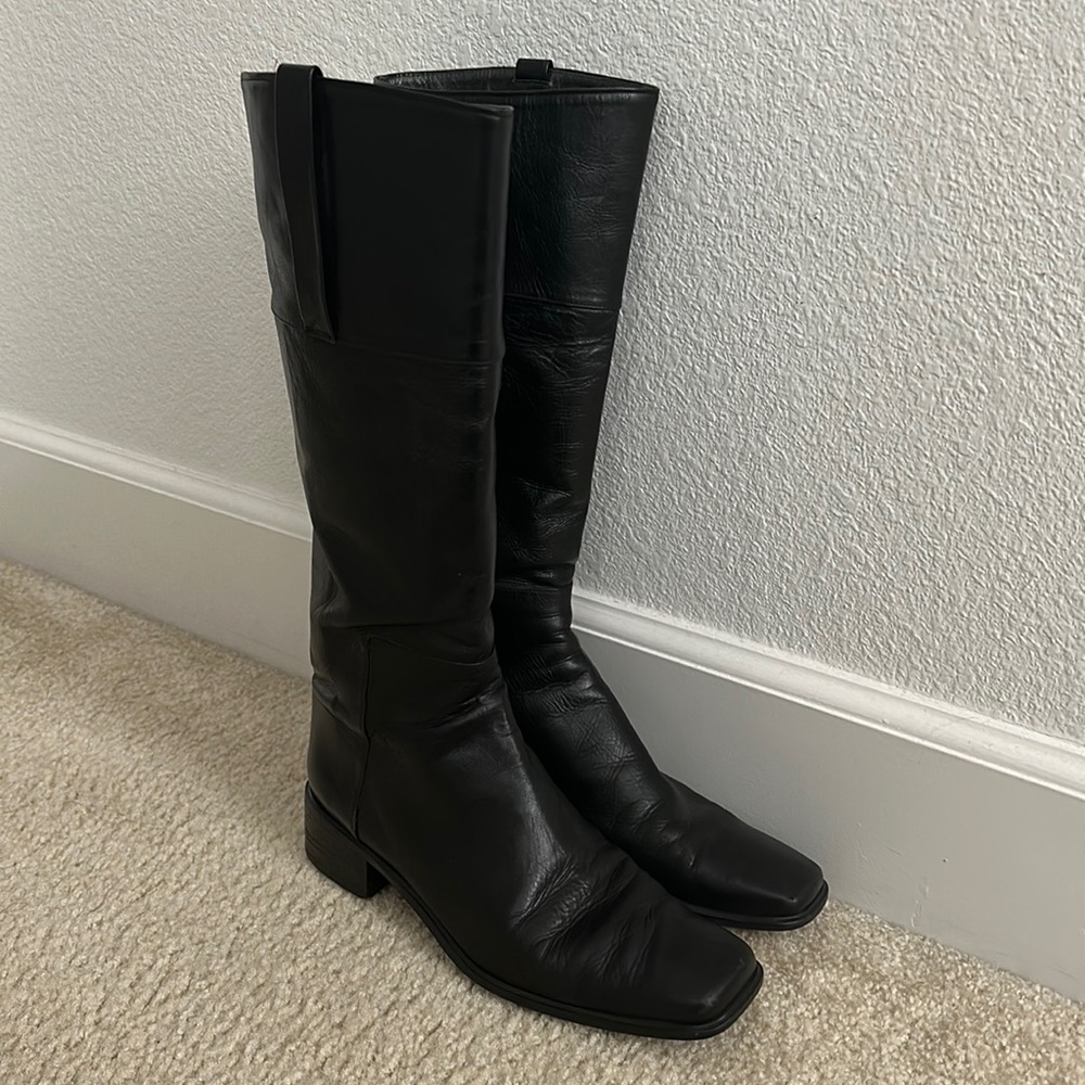 Vintage Stuart Weitzman 90s Square Toe Boots